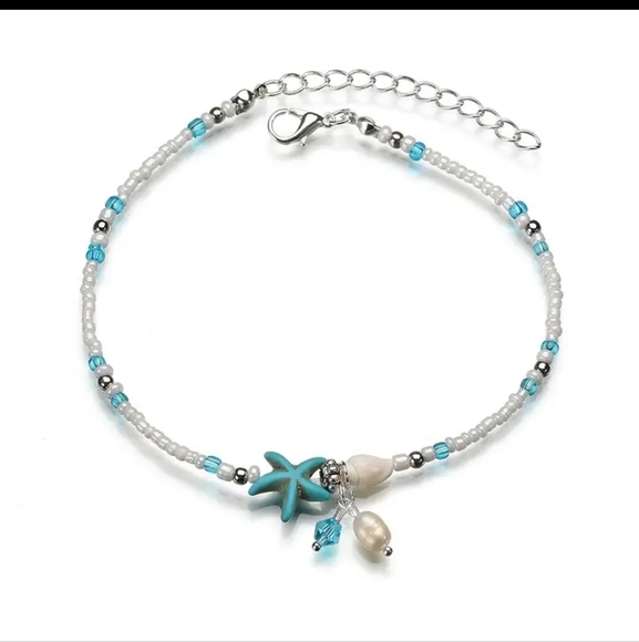 Starfish Beaded Ankle Bracelet - Picture 4 of 9